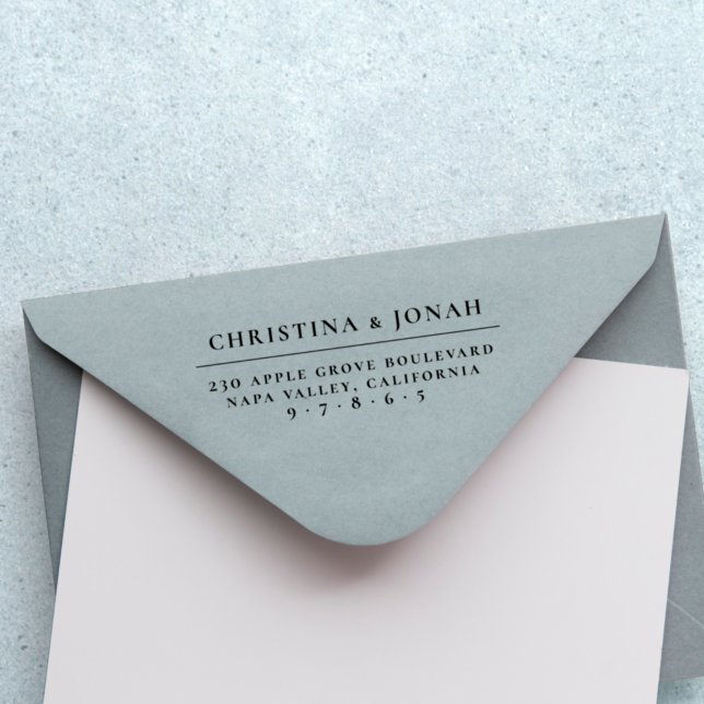 Rücksendeadresse Minimalistischer Typografie-Coupé Gummistempel (Von Creator hochgeladen)