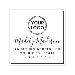 Rücksendeadresse mit benutzerdefiniertem Logo Permastempel