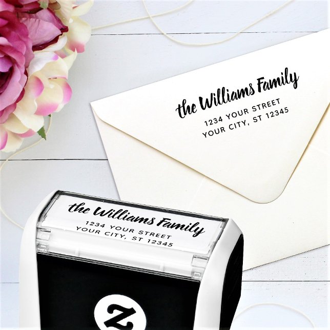 Rücksendeadresse mit benutzerdefinierten Familienn Permastempel (Von Creator hochgeladen)