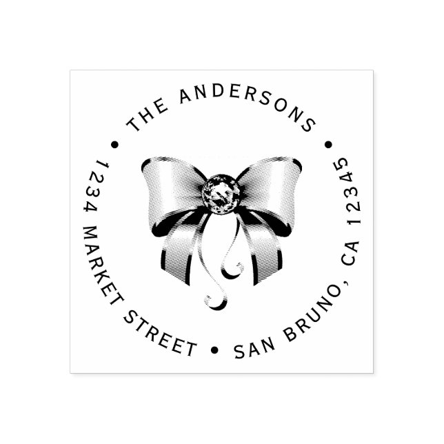 Rücksendeadresse mit benutzerdefinierter Diamantsc Gummistempel (Prägung)