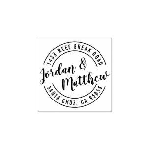 Rücksendeadresse mit verheirateten Handschriften Gummistempel