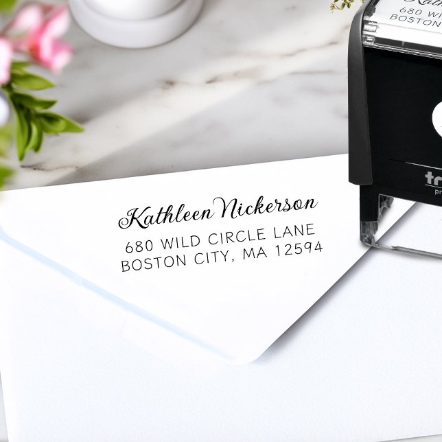 Rücksendeadresse Modern einfach Permastempel (Return Address Modern Simple Self-inking Stamp)