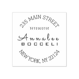 Rücksendeadresse Moderne Berufliche Natur Gummistempel