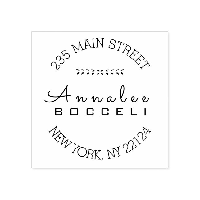 Rücksendeadresse Moderne Berufliche Natur Gummistempel (Prägung)