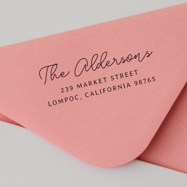 Rücksendeadresse Moderne Handschrift Name Gummistempel (Rubber Stamp Mock-up)