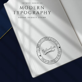 Rücksendeadresse Moderne Typografie Gummistempel