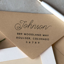 Rücksendeadresse moderner Familienname