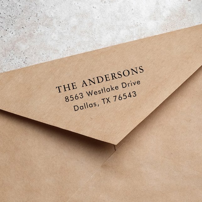 Rücksendeadresse moderner Familienname Permastempel (Von Creator hochgeladen)