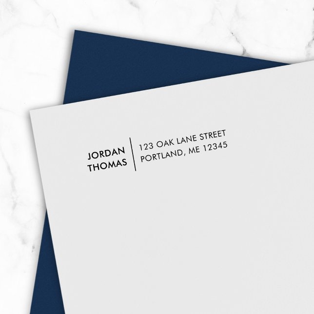 Rücksendeadresse moderner Liniennamen Permastempel (Von Creator hochgeladen)