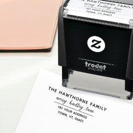 Rücksendeadresse Moderner, minimaler Familienname Permastempel