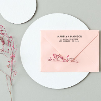 Rücksendeadresse Moderner Minimalistischer Name Gummistempel