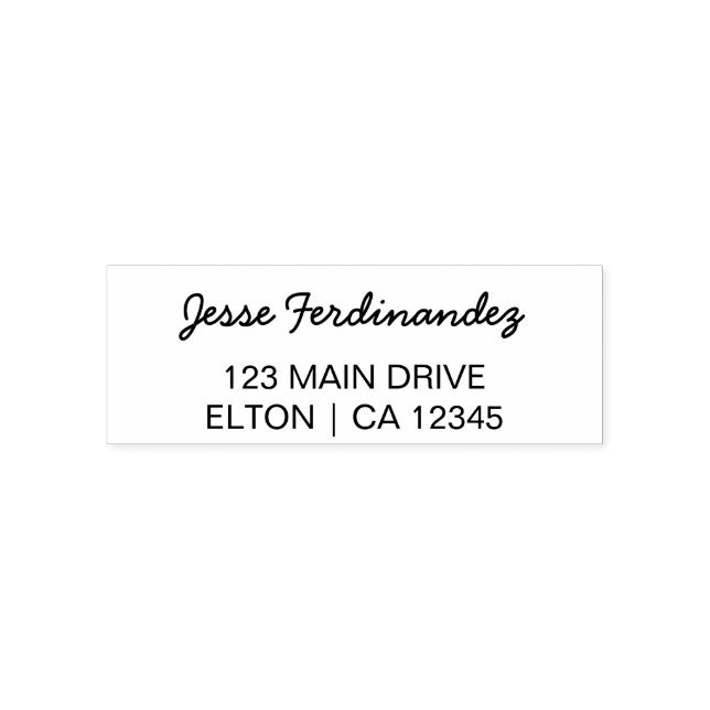 Rücksendeadresse Moderner Minimalistischer Skriptn Permastempel (Design)