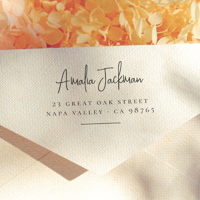 Rücksendeadresse Moderner Minimalistischer Skriptn Permastempel (Von Creator hochgeladen)