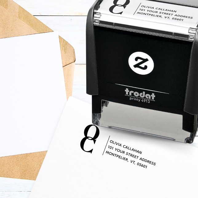 Rücksendeadresse Modernes Minimalistisches Script  Permastempel (Von Creator hochgeladen)