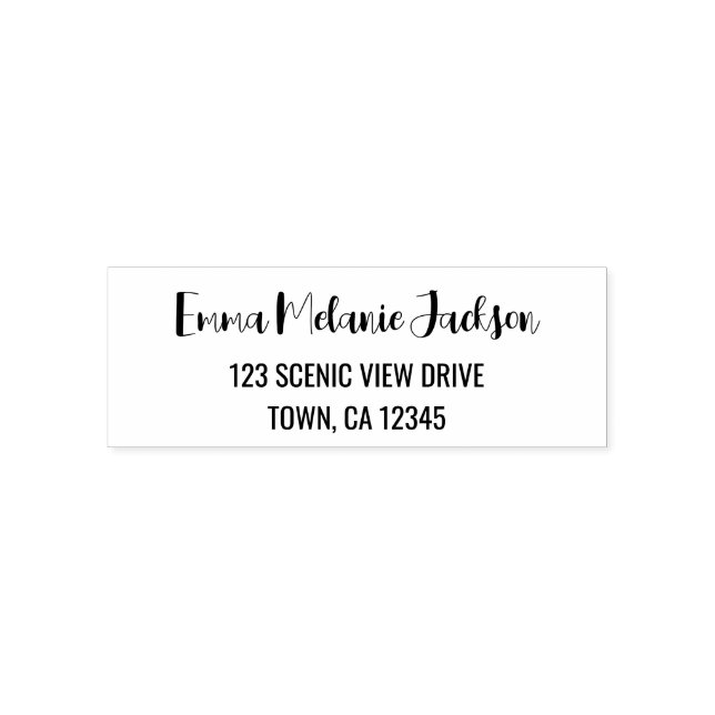 Rücksendeadresse Modernes, stilvolles Kalligraphie Permastempel (Design)