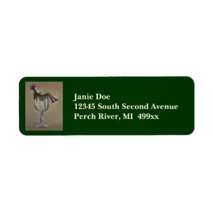 Rücksendeadresse-niedliche lustige Dame in