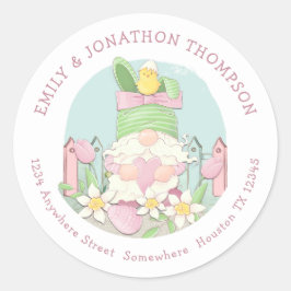 Rücksendeadresse niedlicher Ostergenom Aquamarin r Runder Aufkleber