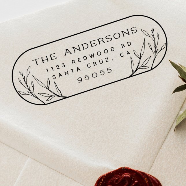 Rücksendeadresse Niedlicher Rahmen Gummistempel (Von Creator hochgeladen)