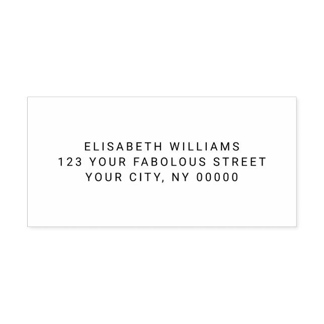 Rücksendeadresse oder Text Gummistempel (Prägung)