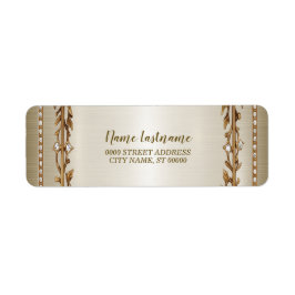 Rücksendeadresse Party Gold Verziert Rectangle Dim