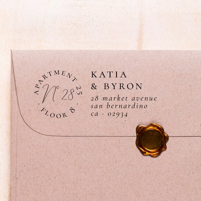 Rücksendeadresse Permastempel (Rubber Stamp Mock-up)