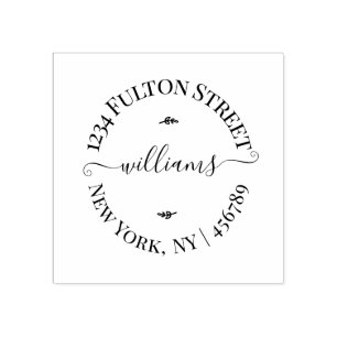 Rücksendeadresse personalisierter Name oder Logo Gummistempel