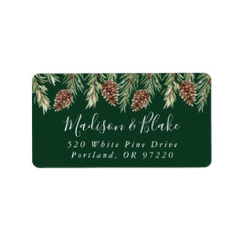 Rücksendeadresse Pinecone Adressaufkleber