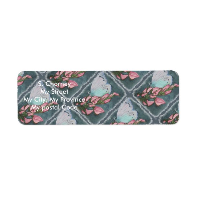 Rücksendeadresse PINK UND BLAUE SCHALTFLÄCHE (Vorne)