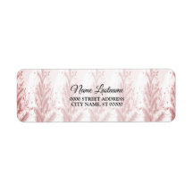 Rücksendeadresse Roter Weihnachtsbaum Schnee