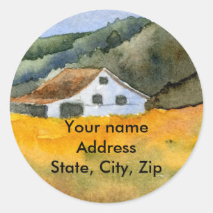 Rücksendeadresse Runder Aufkleber