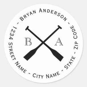 Rücksendeadresse Runder Aufkleber