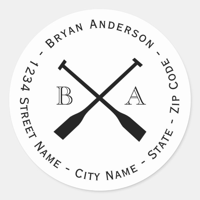 Rücksendeadresse Runder Aufkleber (Vorderseite)