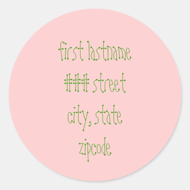 Rücksendeadresse Runder Aufkleber (Vorderseite)