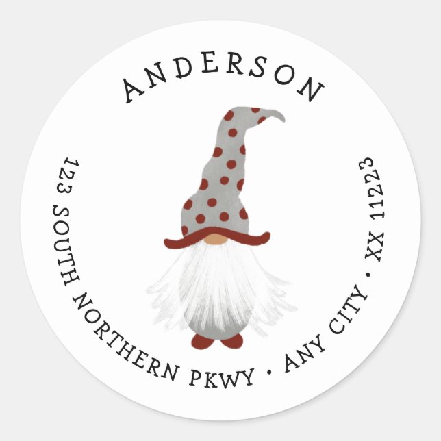 Rücksendeadresse Runder Aufkleber (Vorderseite)