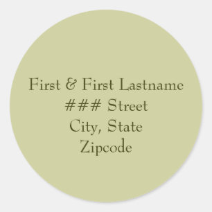 Rücksendeadresse Runder Aufkleber
