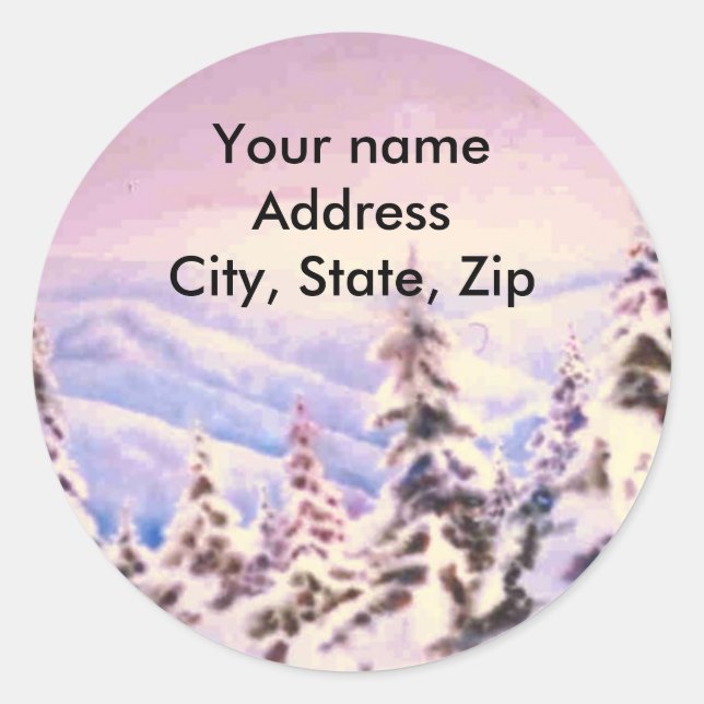 Rücksendeadresse Runder Aufkleber (Vorderseite)