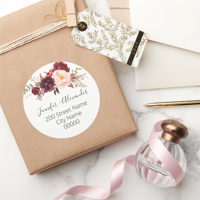 Rücksendeadresse Runder Aufkleber (Schenken)