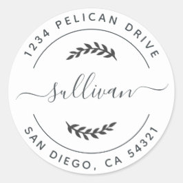 Rücksendeadresse-Rundkleber Runder Aufkleber