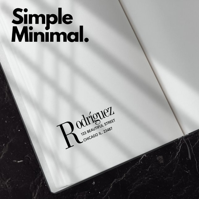 Rücksendeadresse Saubermachen Einfache minimale Ko Permastempel (Return Address Clean Simple Minimal Contact Self-inking Stamp)