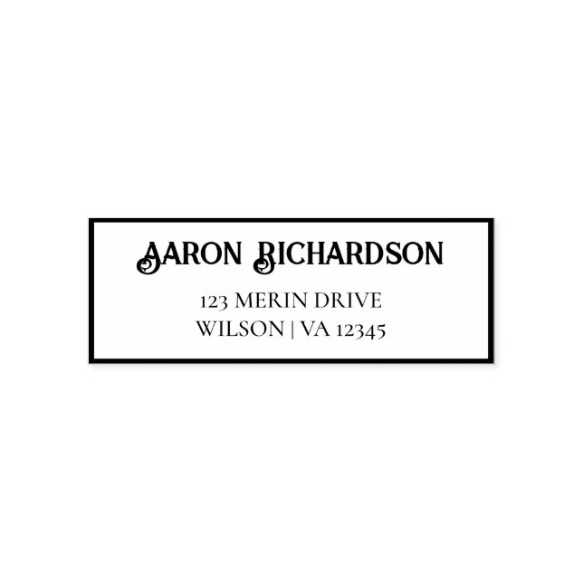 Rücksendeadresse Selbstfarbige Briefmarke Permastempel (Design)