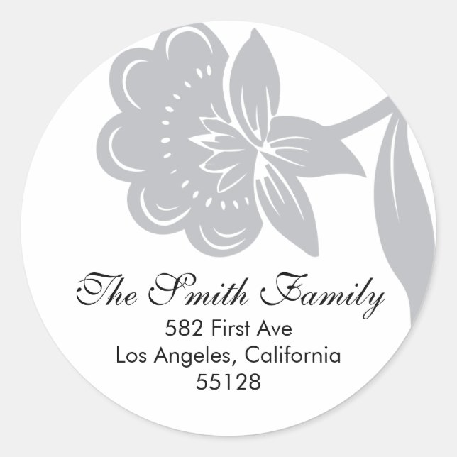 Rücksendeadresse Siegel (Etikett) Runder Aufkleber (Vorderseite)