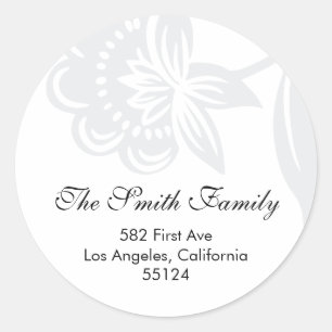 Rücksendeadresse Siegel (Etikett) Runder Aufkleber