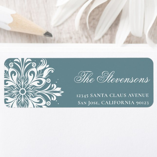 Rücksendeadresse Snowflake Adressaufkleber (Von Creator hochgeladen)