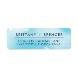 RÜCKSENDEADRESSE Stilvoll modernes Aqua Blue Aqua