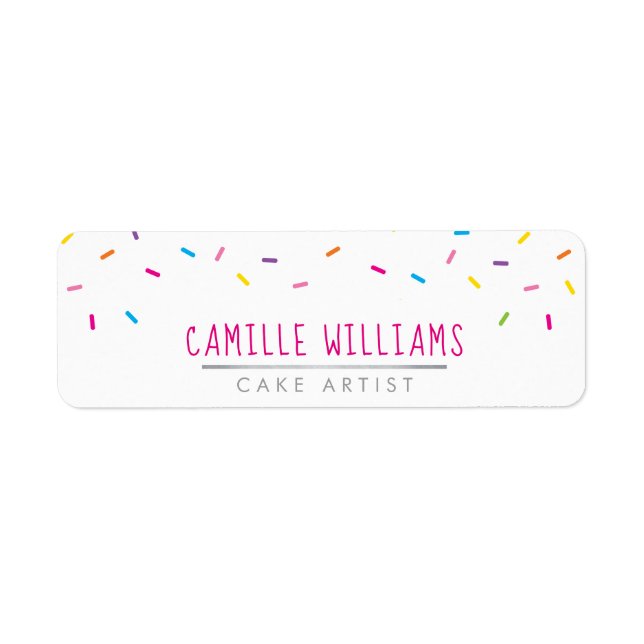 RÜCKSENDEADRESSE streut farbenfrohe moderne Party  (Vorne)