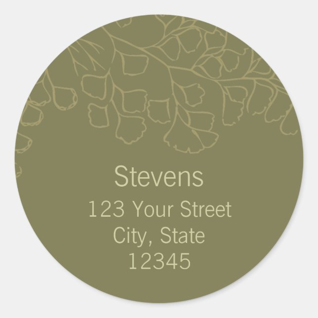 Rücksendeadresse Umschlag Aufkleber (Vorderseite)