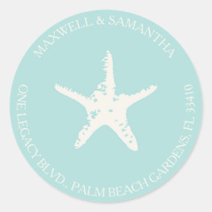 Rücksendeadresse Umschlag Aufkleber Sticker Beach