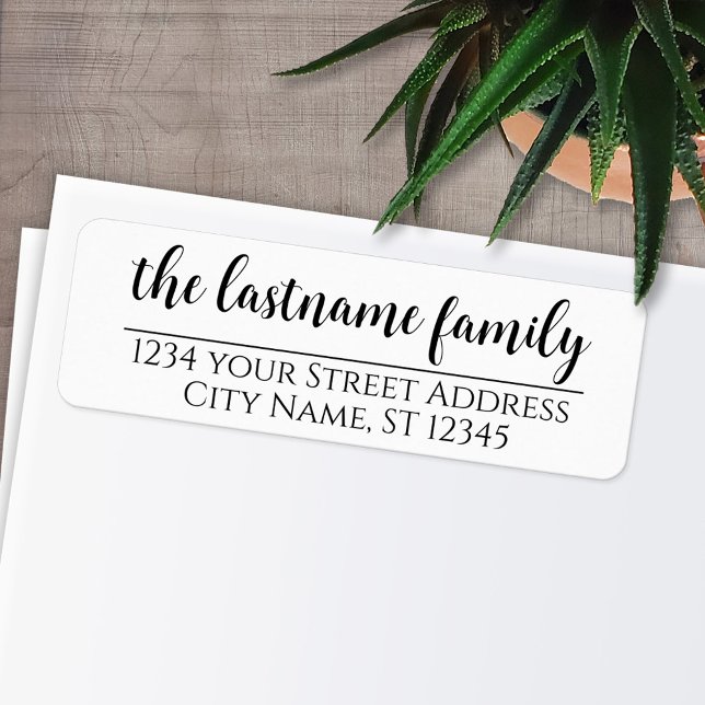 Rücksendeadresse und Name - Liebe-Script-Label (Personalized Return Address Labels)