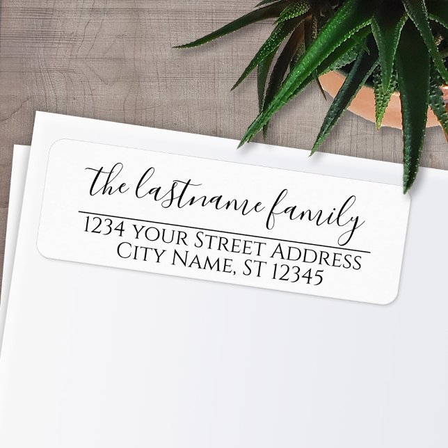 Rücksendeadresse und Name - Morgana Script (Personalized Return Address Labels)