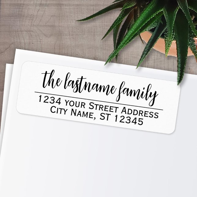 Rücksendeadresse und Name - Romeo-Julia-Schrift (Personalized Return Address Labels - Fun, modern fonts)